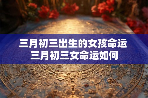 三月初三出生的女孩命运 三月初三女命运如何