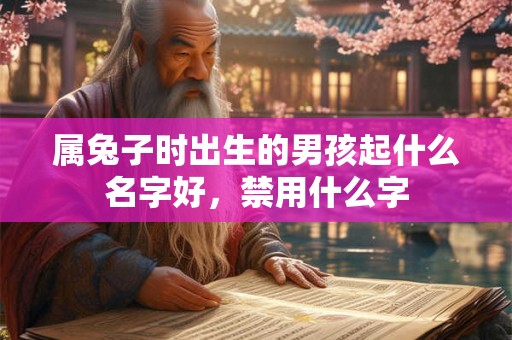 属兔子时出生的男孩起什么名字好，禁用什么字