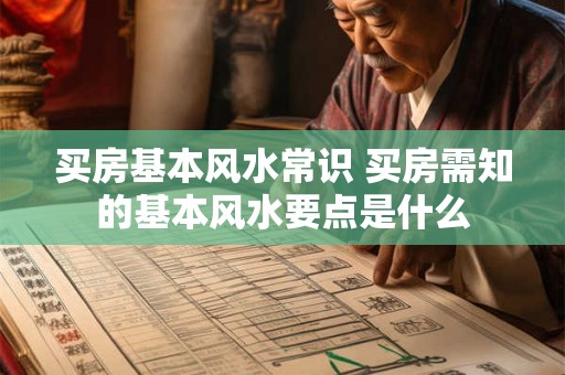 买房基本风水常识 买房需知的基本风水要点是什么