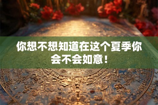你想不想知道在这个夏季你会不会如意！