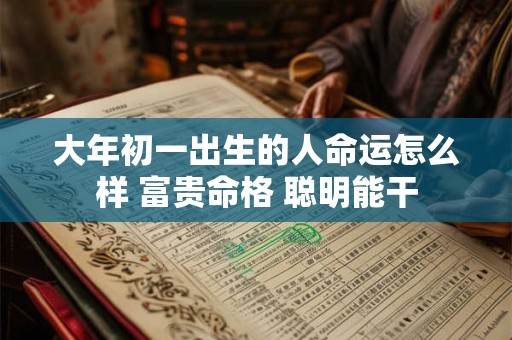 大年初一出生的人命运怎么样 富贵命格 聪明能干 大年初一出生的人命运怎么样 富贵命格 聪明能干