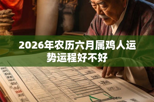 2026年农历六月属鸡人运势运程好不好