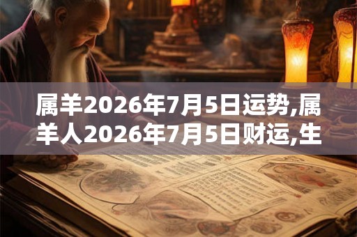 属羊2026年7月5日运势,属羊人2026年7月5日财运,生肖羊2026年7月5日运势 属羊2026年7月5日运势,属羊人2026年7月5日财运,生肖羊2026年7月5日运势