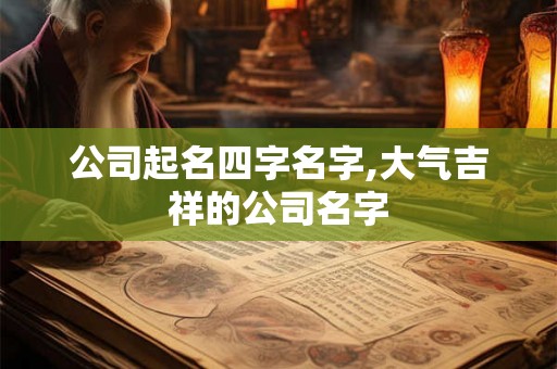 公司起名四字名字,大气吉祥的公司名字 公司起名四字名字,大气吉祥的公司名字