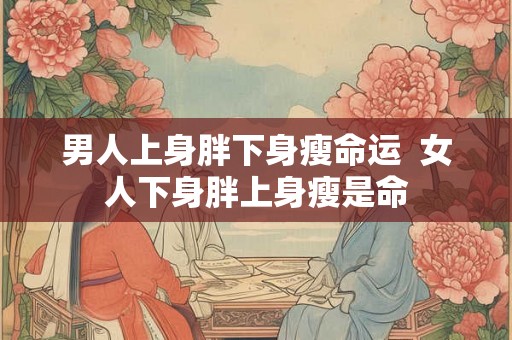 男人上身胖下身瘦命运  女人下身胖上身瘦是命