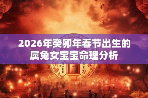 2026年癸卯年春节出生的属兔女宝宝命理分析