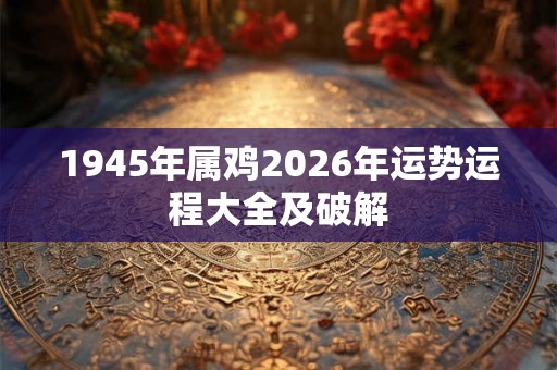 1945年属鸡2026年运势运程大全及破解 1945年属鸡2026年运势运程大全及破解