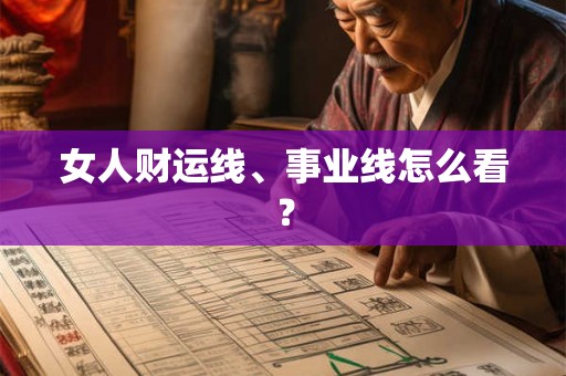 女人财运线、事业线怎么看？