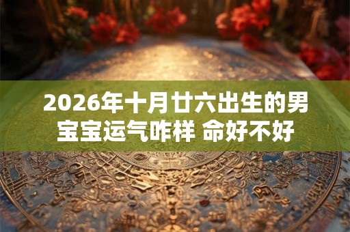 2026年十月廿六出生的男宝宝运气咋样 命好不好