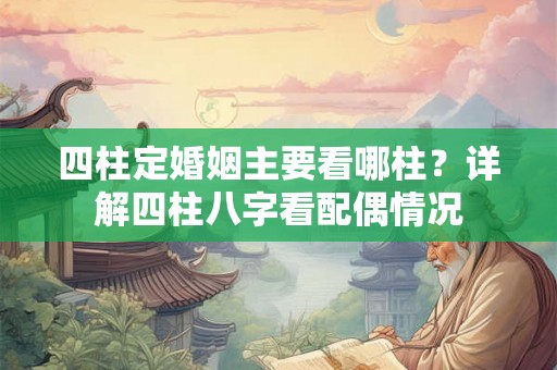 四柱定婚姻主要看哪柱？详解四柱八字看配偶情况