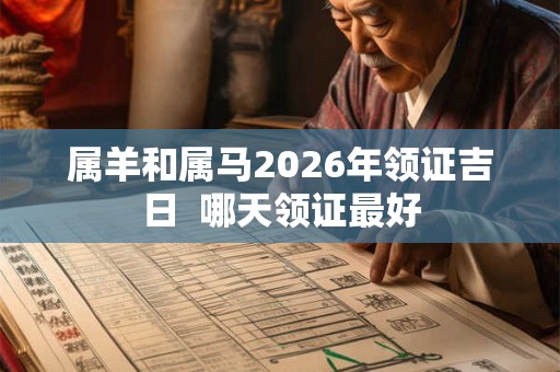 属羊和属马2026年领证吉日  哪天领证最好