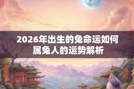 2026年出生的兔命运如何 属兔人的运势解析 2026年出生的兔命运如何 属兔人的运势解析