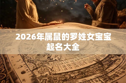 2026年属鼠的罗姓女宝宝起名大全