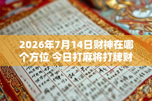 2026年7月14日财神在哪个方位 今日打麻将打牌财运方位！