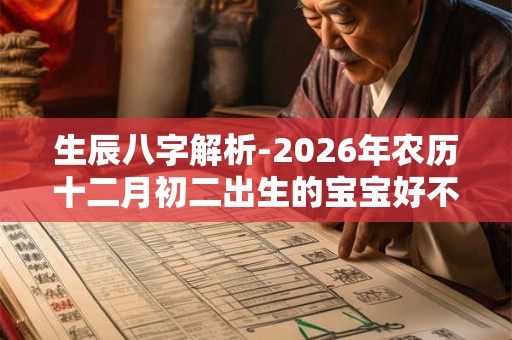 生辰八字解析-2026年农历十二月初二出生的宝宝好不好
