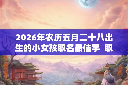 2026年农历五月二十八出生的小女孩取名最佳字  取什么名字好