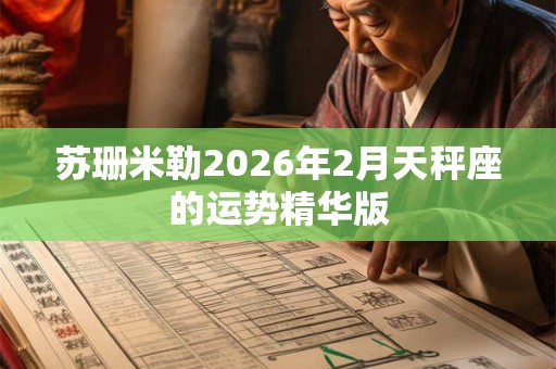 苏珊米勒2026年2月天秤座的运势精华版