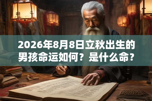 2026年8月8日立秋出生的男孩命运如何？是什么命？