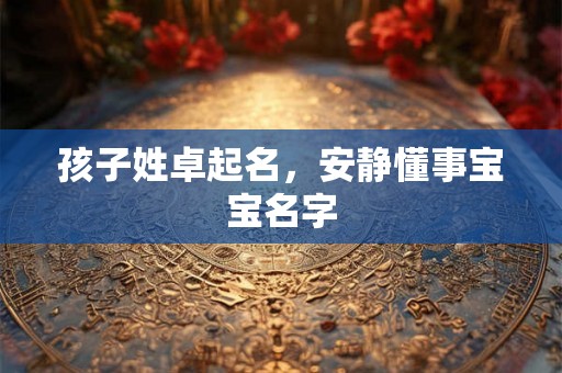 孩子姓卓起名，安静懂事宝宝名字