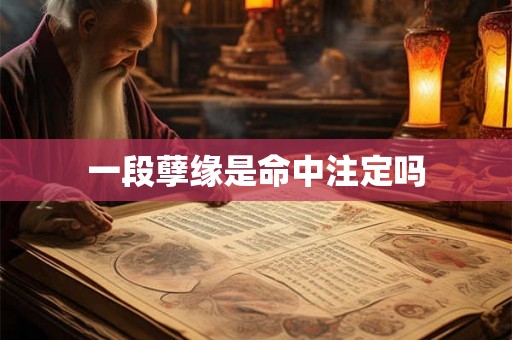 一段孽缘是命中注定吗