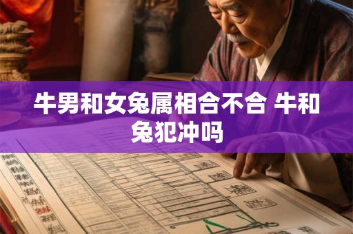 牛男和女兔属相合不合 牛和兔犯冲吗
