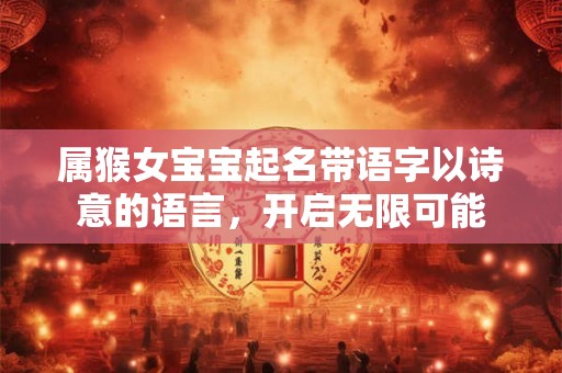 属猴女宝宝起名带语字以诗意的语言，开启无限可能