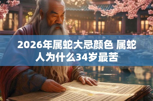 2026年属蛇大忌颜色 属蛇人为什么34岁最苦
