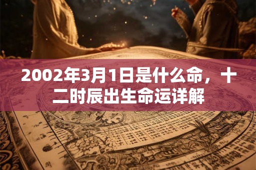 2002年3月1日是什么命,十二时辰出生命运详解 2002年3月1日是什么命,十二时辰出生命运详解
