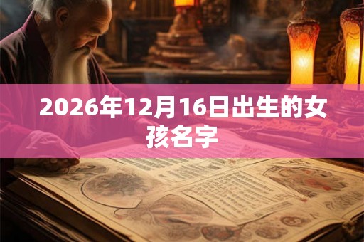 2026年12月16日出生的女孩名字