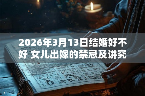 2026年3月13日结婚好不好 女儿出嫁的禁忌及讲究