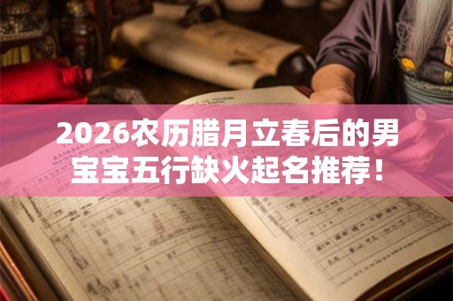 2026农历腊月立春后的男宝宝五行缺火起名推荐！