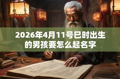 2026年4月11号巳时出生的男孩要怎么起名字