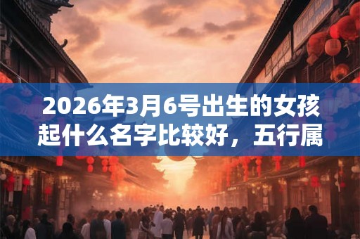 2026年3月6号出生的女孩起什么名字比较好,五行属什么 2026年3月6号出生的女孩起什么名字比较好,五行属什么