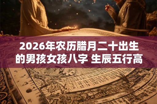 2026年农历腊月二十出生的男孩女孩八字 生辰五行高分取名