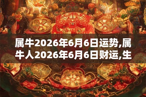 属牛2026年6月6日运势,属牛人2026年6月6日财运,生肖牛2026年6月6日运势 属牛2026年6月6日运势,属牛人2026年6月6日财运,生肖牛2026年6月6日运势
