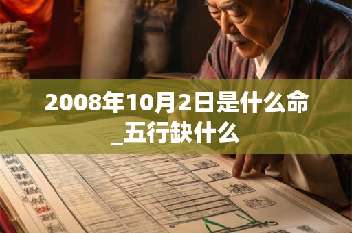 2008年10月2日是什么命_五行缺什么