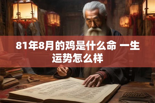 81年8月的鸡是什么命 一生运势怎么样