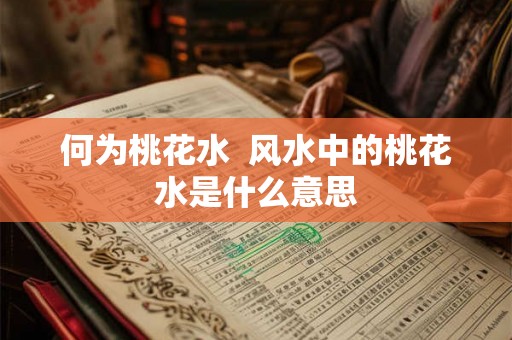 何为桃花水  风水中的桃花水是什么意思