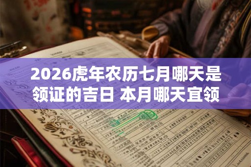 2026虎年农历七月哪天是领证的吉日 本月哪天宜领证