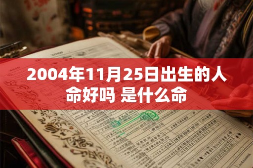 2004年11月25日出生的人命好吗 是什么命