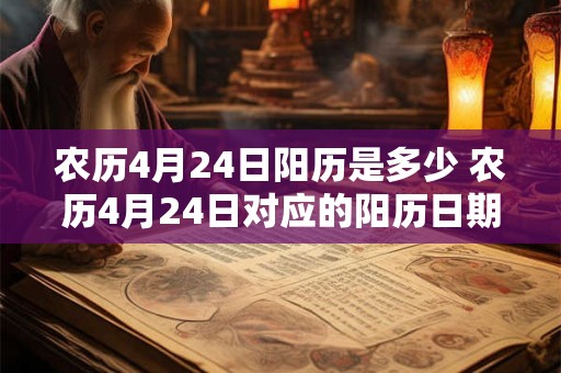 农历4月24日阳历是多少 农历4月24日对应的阳历日期是什么