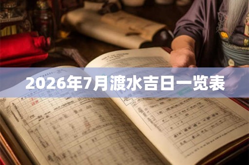 2026年7月渡水吉日一览表 2026年7月渡水吉日一览表