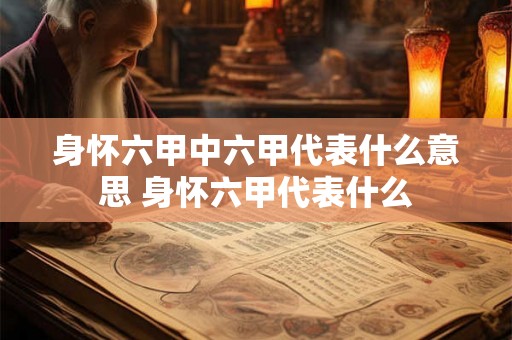 身怀六甲中六甲代表什么意思 身怀六甲代表什么