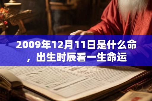 2009年12月11日是什么命，出生时辰看一生命运