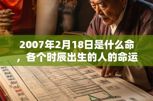 2007年2月18日是什么命,各个时辰出生的人的命运 2007年2月18日是什么命,各个时辰出生的人的命运