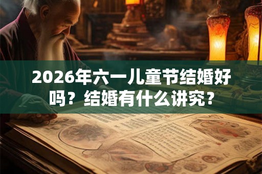 2026年六一儿童节结婚好吗？结婚有什么讲究？