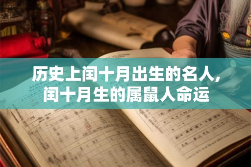 历史上闰十月出生的名人,闰十月生的属鼠人命运 历史上闰十月出生的名人,闰十月生的属鼠人命运