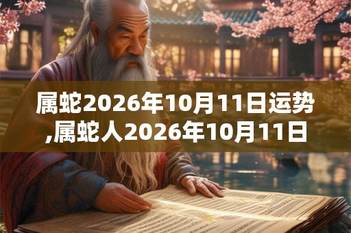 属蛇2026年10月11日运势,属蛇人2026年10月11日财运,生肖蛇2026年10月11日运势