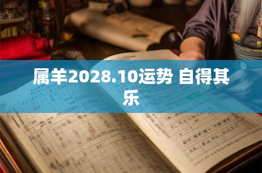 属羊2028.10运势 自得其乐