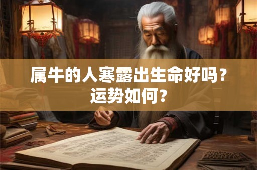 属牛的人寒露出生命好吗？运势如何？